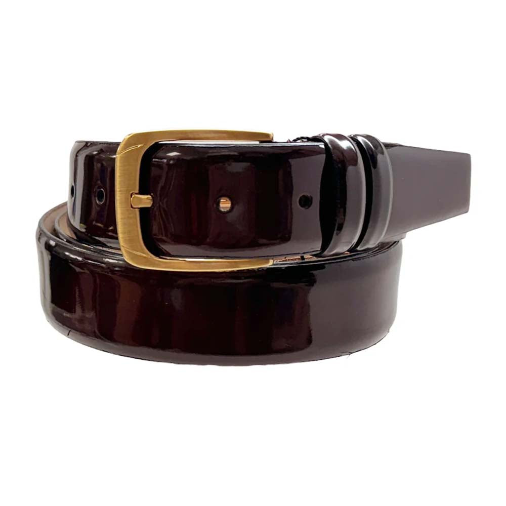 Corrente CBelt-5760 Patent Leather Luxe Belt Burgundy