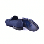 Corrente Buckle Suede Loafers Blue