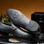 Corrente C0225-5776 Genuine Ostrich Loafers Grey