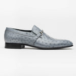 Corrente C0225-5776 Genuine Ostrich Loafers Grey