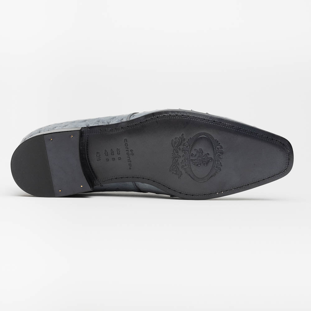 Corrente C0225-5776 Genuine Ostrich Loafers Grey