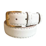 Corrente CBelt-5776 Smooth Leather Belt White