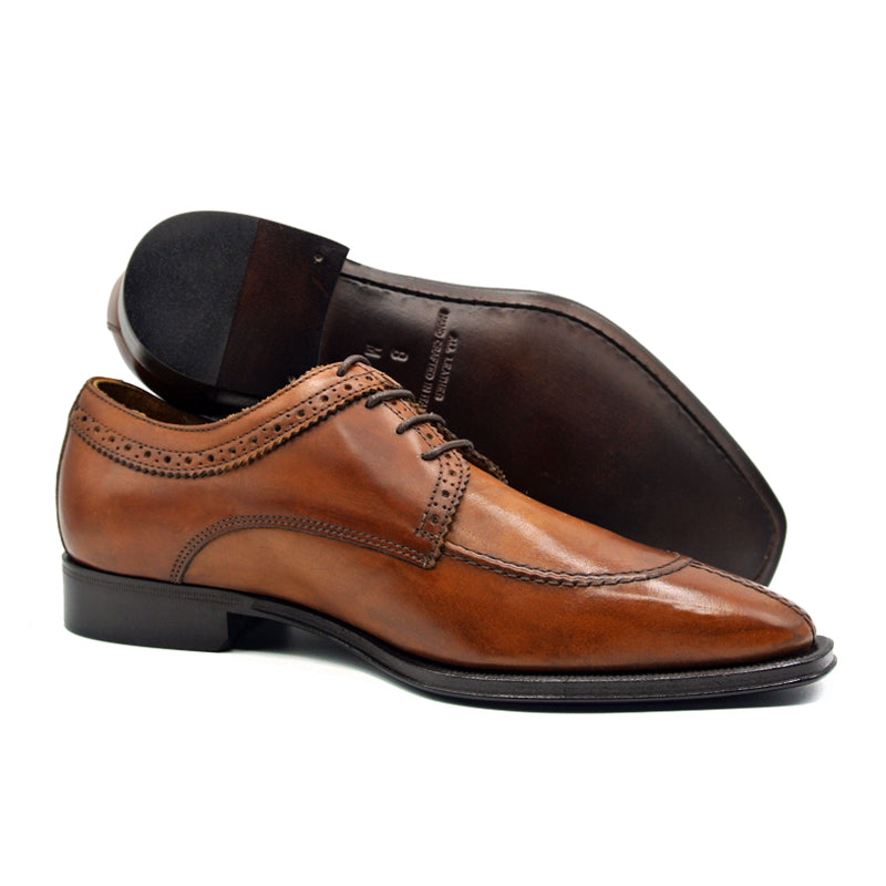 Zelli Mario Italian Calf Split Toe Lace Up Brown