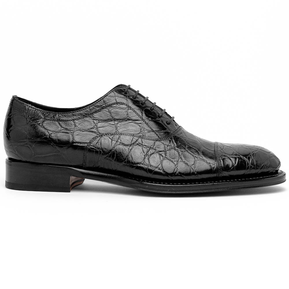 Caporicci 5950 Alligator Oxfords Black