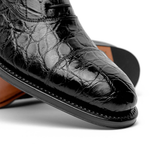Caporicci 5950 Alligator Oxfords Black