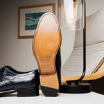 Caporicci 5950 Alligator Oxfords Navy