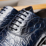 Caporicci 5950 Alligator Oxfords Navy
