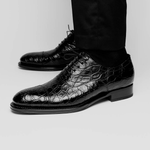 Caporicci 5950 Alligator Oxfords Black
