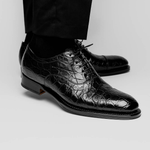 Caporicci 5950 Alligator Oxfords Black