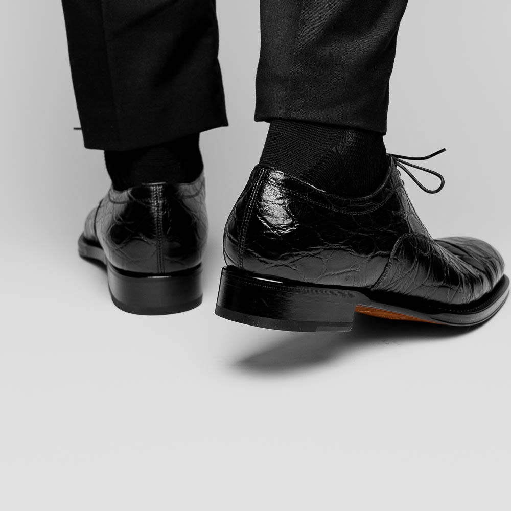 Caporicci 5950 Alligator Oxfords Black