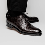 Caporicci 5950 Alligator Oxfords Brown