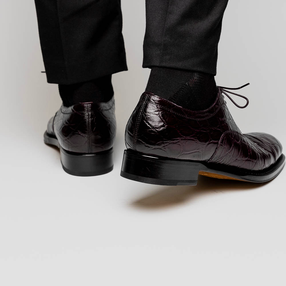 Caporicci 5950 Alligator Oxfords Burgundy