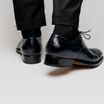 Caporicci 5950 Alligator Oxfords Navy