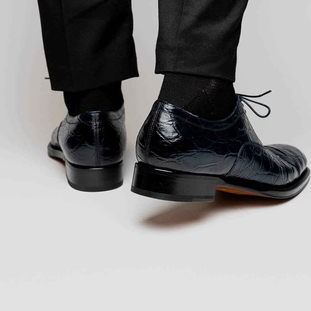 Caporicci 5950 Alligator Oxfords Navy