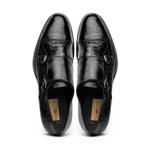 Caporicci 5951 Alligator Monk Strap Black