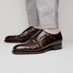 Caporicci 5951 Alligator Monk Brown Size 9