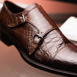 Caporicci 5951 Alligator Monk Brown Size 9