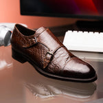 Caporicci 5951 Alligator Monk Brown Size 9