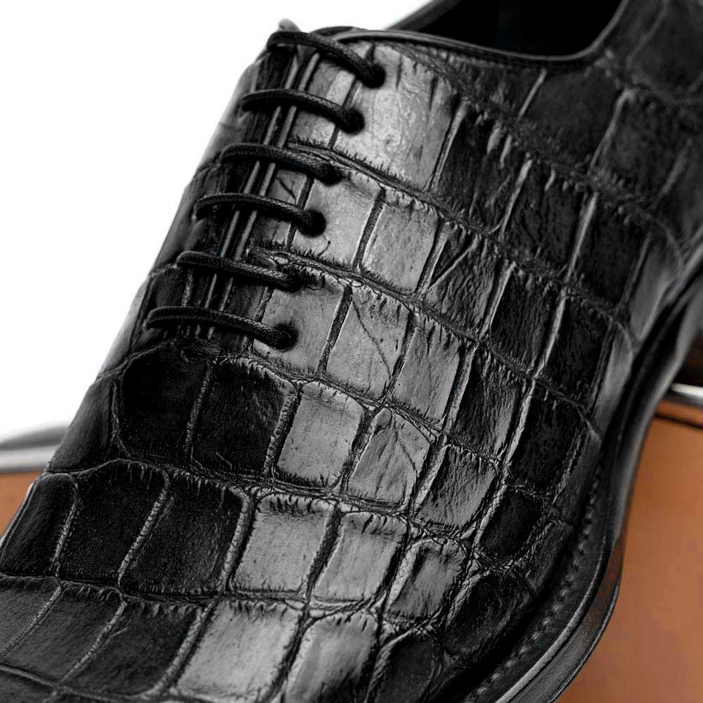 Caporicci 5952 Alligator Oxfords Black
