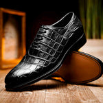Caporicci 5952 Alligator Oxfords Black