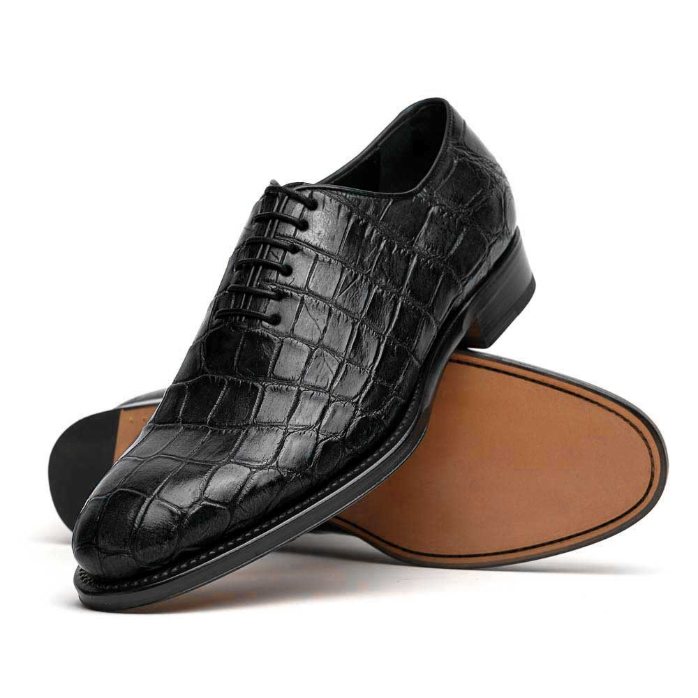 Caporicci 5952 Alligator Oxfords Black