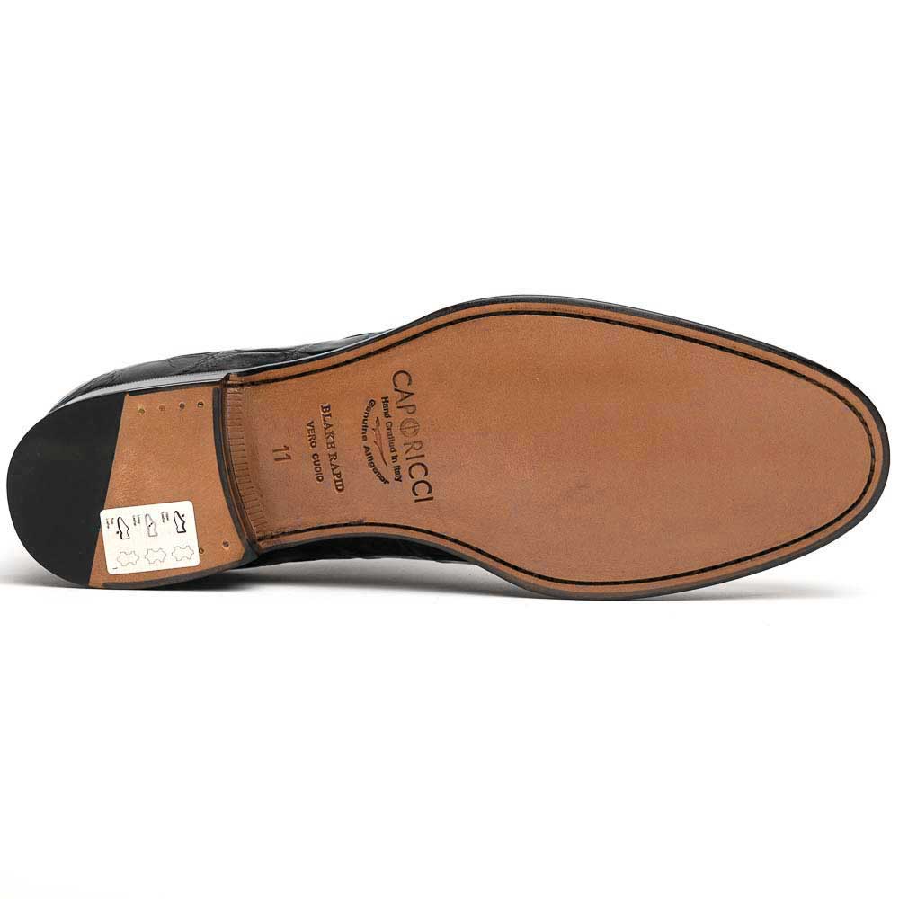Caporicci 5952 Alligator Oxfords Black