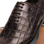 Caporicci 5952 Alligator Oxfords Dark Brown Size 9
