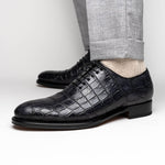 Caporicci 5952 Alligator Oxfords Grey Size 7