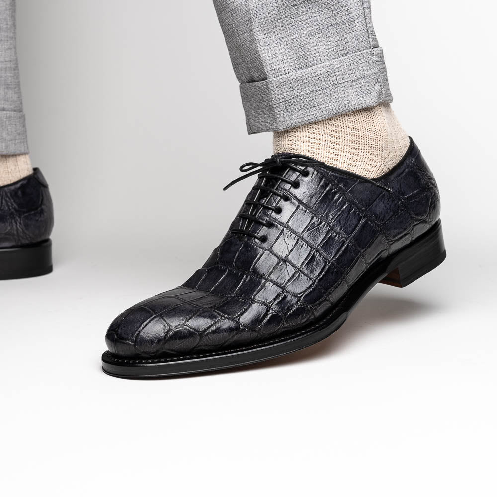 Caporicci 5952 Alligator Oxfords Grey Size 7