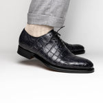 Caporicci 5952 Alligator Oxfords Grey Size 7