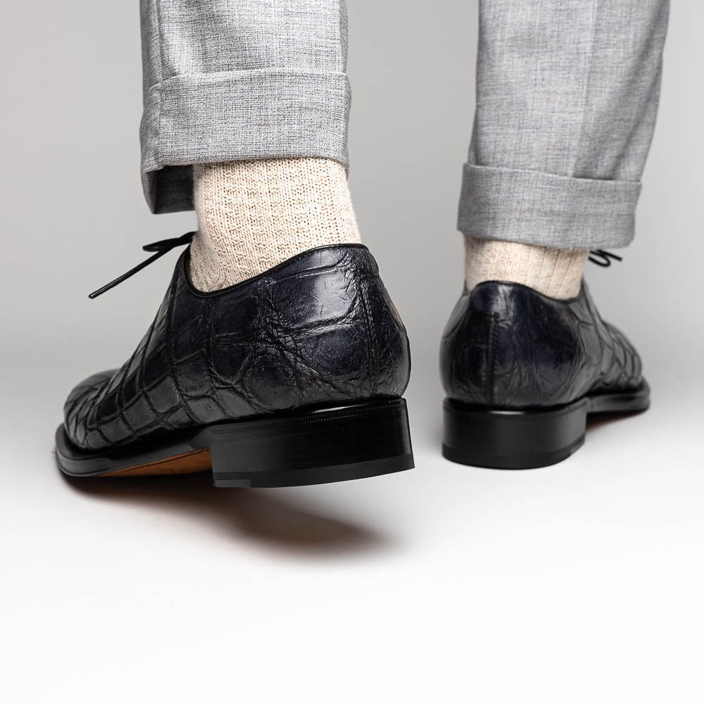 Caporicci 5952 Alligator Oxfords Grey Size 7