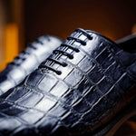 Caporicci 5952 Alligator Oxfords Navy Size 9.5