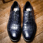 Caporicci 5952 Alligator Oxfords Navy Size 9.5