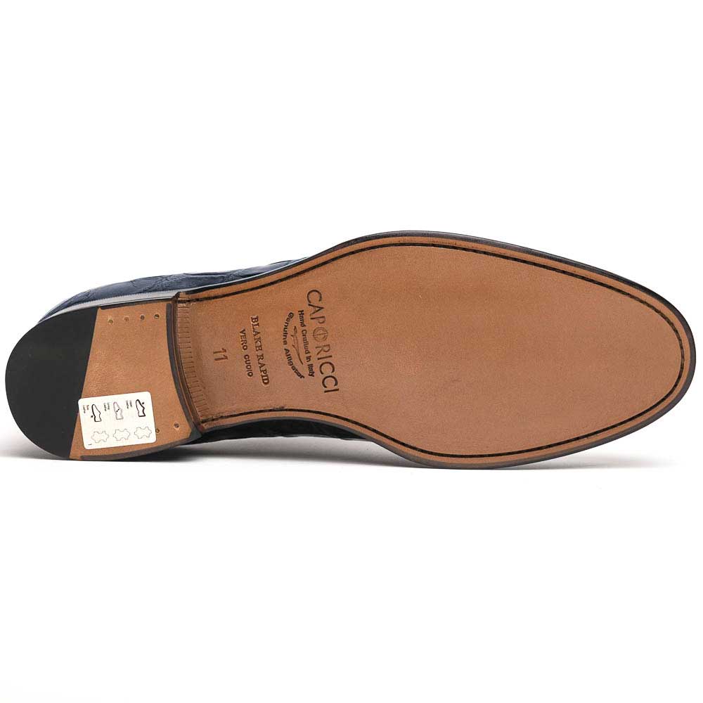 Caporicci 5952 Alligator Oxfords Navy Size 9.5