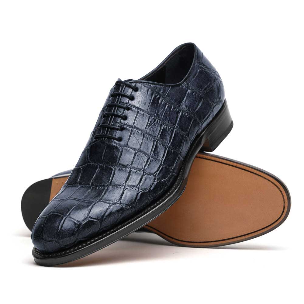 Caporicci 5952 Alligator Oxfords Navy Size 9.5