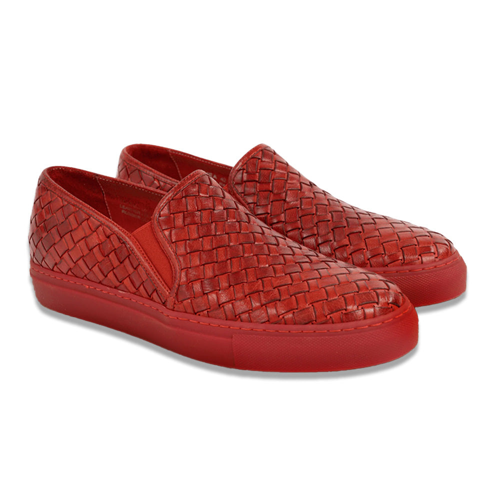 Calzoleria Toscana Enea Woven Loafers Red
