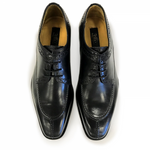 Zelli Mario Italian Calf Split Toe Lace Up Black