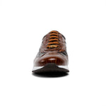 Maseratti Vidal 6002 Embossed Crocodile / Caiman / Ostrich Sneakers Brown