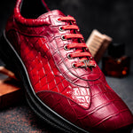 Maseratti Vidal 6002 Embossed Crocodile / Caiman Sneakers Red (Limited Edition)