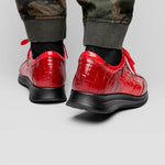 Maseratti Vidal 6002 Embossed Crocodile / Caiman Sneakers Red (Limited Edition)