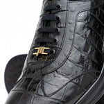 Maseratti Vidal 6002 Embossed Crocodile / Caiman / Ostrich Sneakers Black