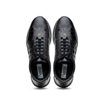 Maseratti Vidal 6002 Embossed Crocodile / Caiman / Ostrich Sneakers Black