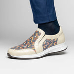 Maseratti Fresco 6003 Embossed Caiman & Azteca Sneakers Oryx