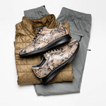 Maseratti Snake 6004 Embossed Python Sneakers Sand