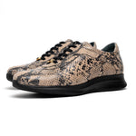 Maseratti Snake 6004 Embossed Python Sneakers Sand