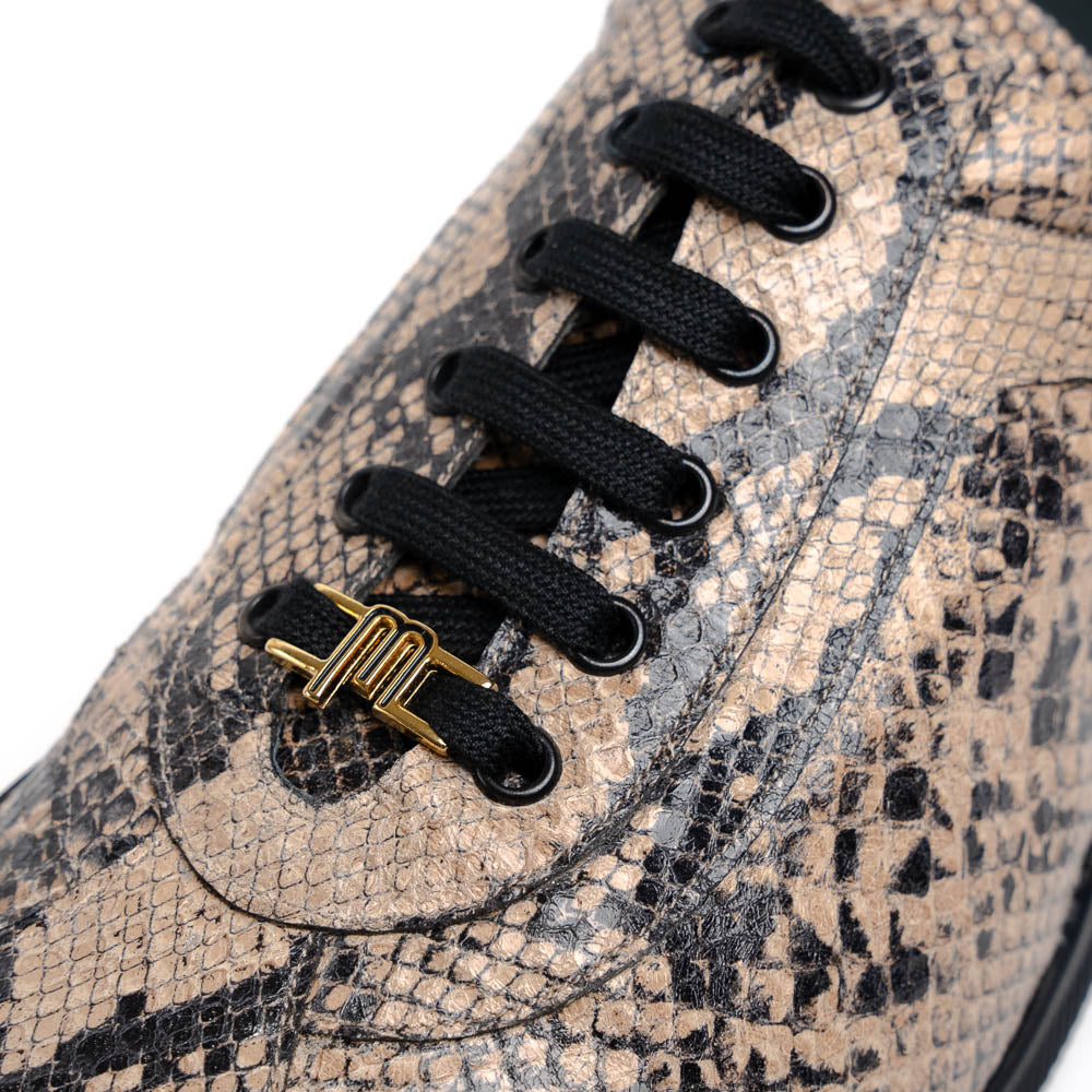 Maseratti Snake 6004 Embossed Python Sneakers Sand