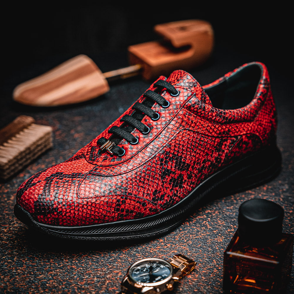 Maseratti Snake 6004 Embossed Python Sneakers Cimarron