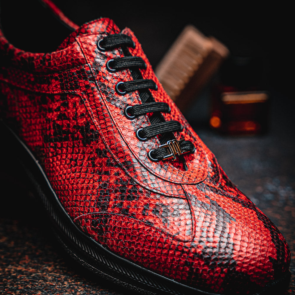 Maseratti Snake 6004 Embossed Python Sneakers Cimarron