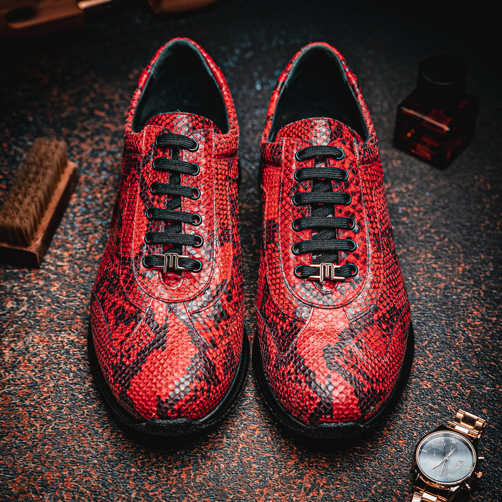 Maseratti Snake 6004 Embossed Python Sneakers Cimarron