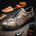 Maseratti Snake 6004 Embossed Python Sneakers Sand